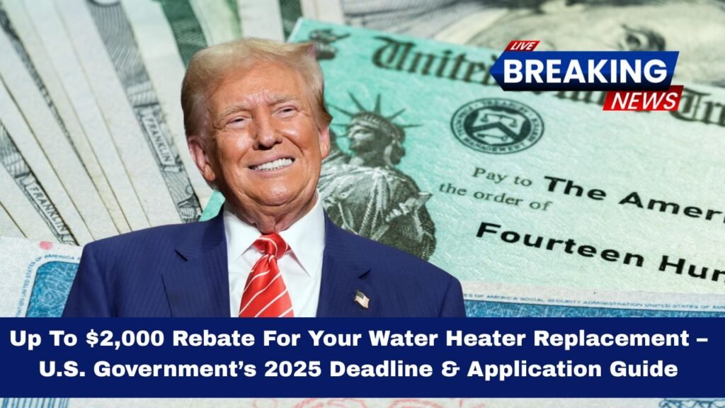 Up To $2,000 Rebate For Your Water Heater Replacement – U.S. Government’s 2025 Deadline & Application Guide