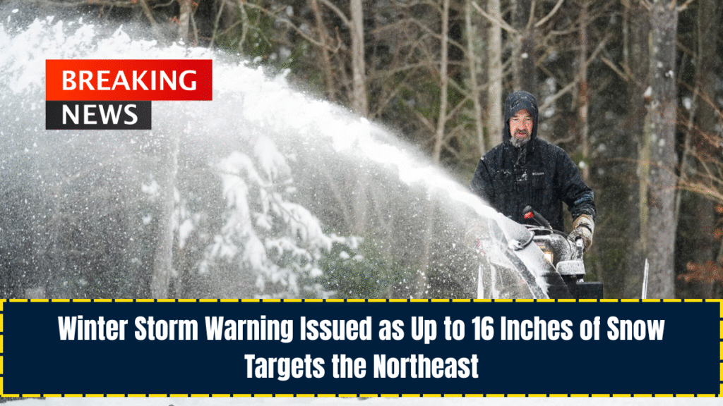 Winter Storm Warning Issued as Up to 16 Inches of Snow Targets the Northeast