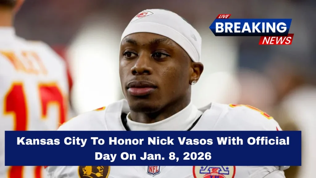 Kansas City To Honor Nick Vasos With Official Day On Jan. 8, 2026