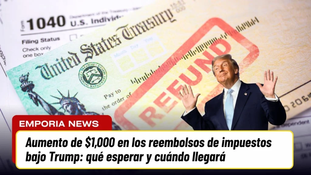 Aumento de $1,000 en los reembolsos de impuestos bajo Trump: qué esperar y cuándo llegará