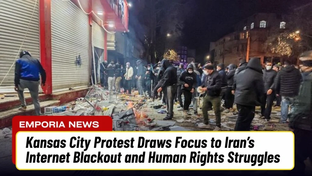 Kansas City Protest Draws Focus to Iran’s Internet Blackout and Human Rights Struggles