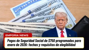 Pagos de Seguridad Social de $750 programados para enero de 2026: fechas y requisitos de elegibilidad