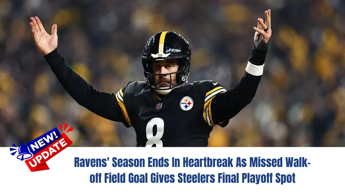 Ravens' Season Ends In Heartbreak As Missed Walk-off Field Goal Gives Steelers Final Playoff Spot