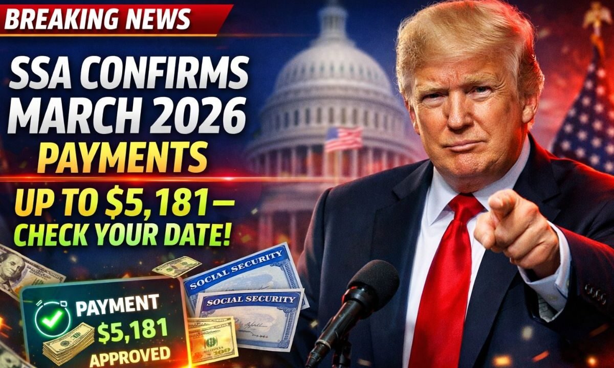SSA Confirms March 2026 Social Security Payment Dates: Receive Up to $5,181 in Benefits