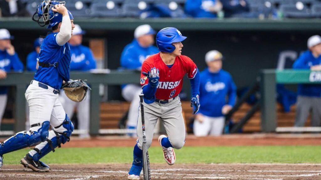 KU baseball falls to West Virginia in Game 1